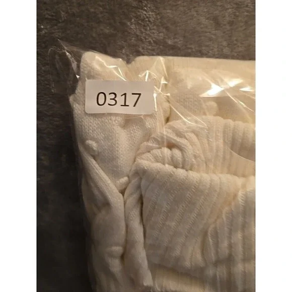 Willow Glenn Women's Cream Textured Cowl Neck Long Sleeve Sweater Dress XL - Picture 13 of 13